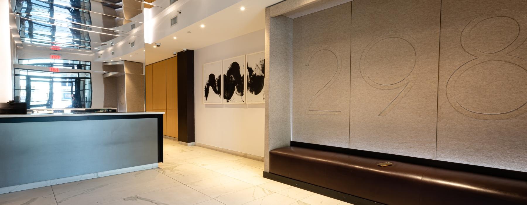 lobby with modern accents