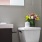 a bathroom with a glass shower